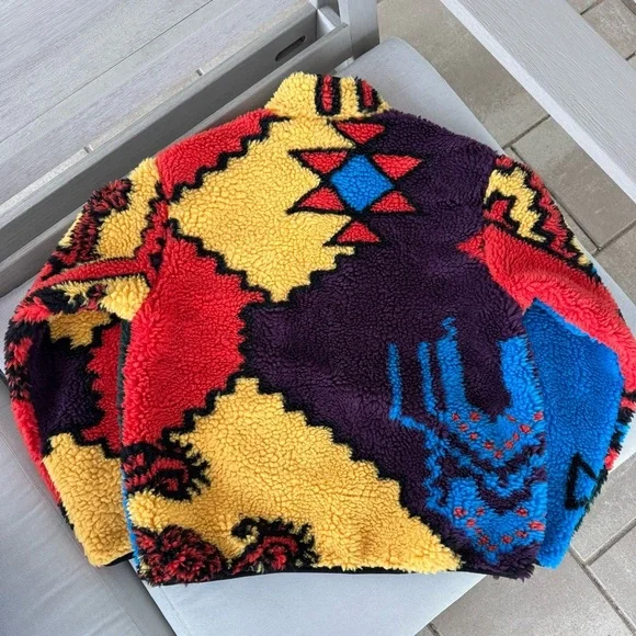 New OBEY Moroccan Rug Pattern Fleece Full Zip Jacket Small - Picture 9 of 10